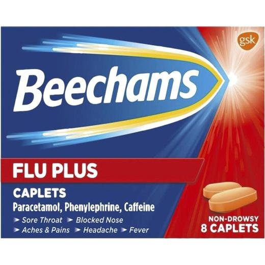 Beecham Flu Plus 8 Caplets