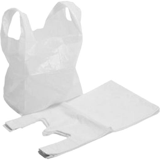 Hd Vest Carrier Bag Medium (White) 11X17X21 100X10Pck