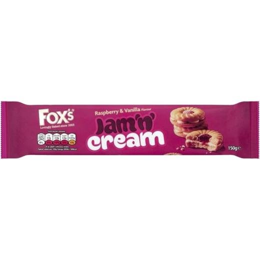 Foxs Raspberry & Vanilla Flavour Jam N Cream