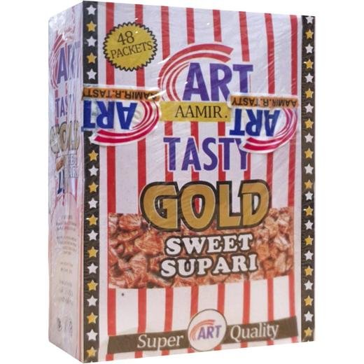 Tasty Gold Sweet Supari 12Packsx48Pcs (Un-Tas-001)