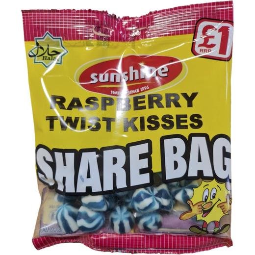 Sunshine Raspberry Twist Kisses £1 Bags