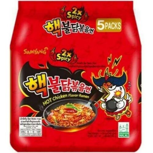 Samyang Buldak Hot Chicken Flavor Ramen 2 X Spicy Black Box (Red Pack)