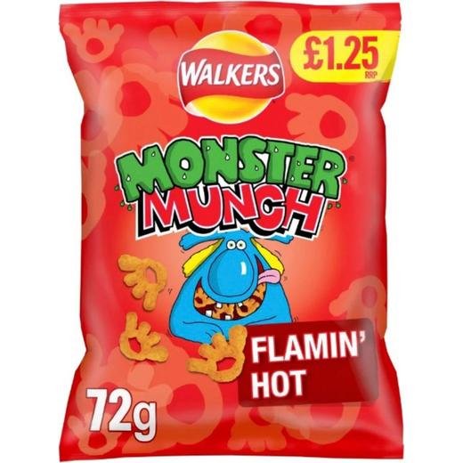 Walkers Monster Munch Big Bag Flamin Hot £1.25 P/M (3214)