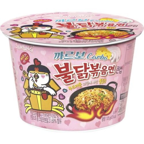 Samyang Buldak Hot Chicken Flavor Noodle Carbonara Big Bowl (Pink)