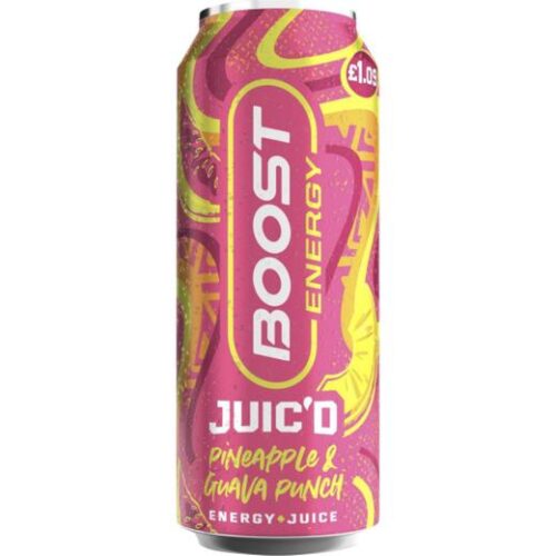 Boost Energy Juiced Pineapple & Guava Punch Cans(3574600)(50203) £1.00 P/M