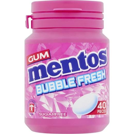 Mentos Bubble Fresh Gum Sugarfree Tub