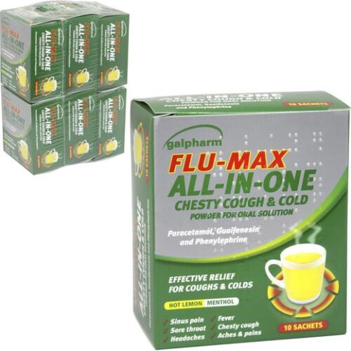 Galpharm Flu-Max All In One Chesty Cough & Cold Powder Sachets (Gfm10)