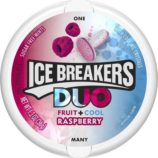 Ice Breakers Mints Duo Raspberry Tins