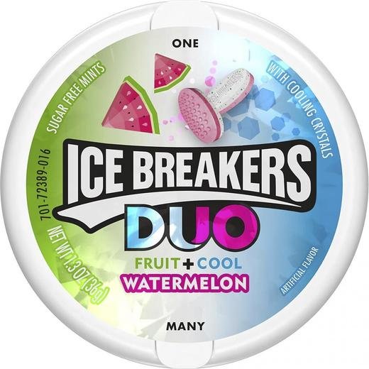 Ice Breakers Mints Duo Watermelon Tins