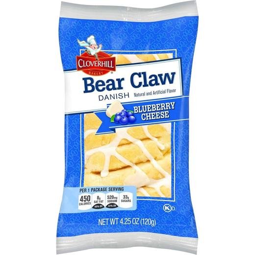 Cloverhill Bakery Bear Claw Danish Blueberry Cheese