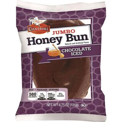 Cloverhill Bakery Jumbo Honey Bun Chocolate Iced