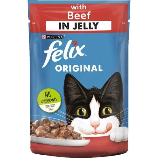 Felix Nestle Purina Beef Pouch Original (In Jelly)(261503)