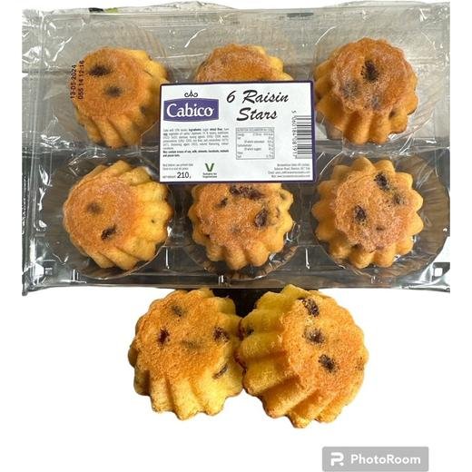 Cabico 6 Raisin Stars Cakes (30089)