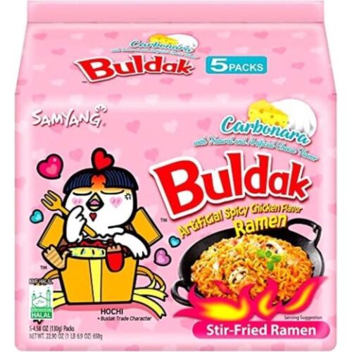 Samyang Buldak Hot Chicken Flavor Ramen Carbonara(Pink)
