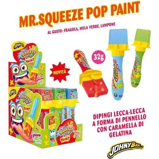 Johnybee Mr Squeeze Pop Paint Lollipop&Gel Candy