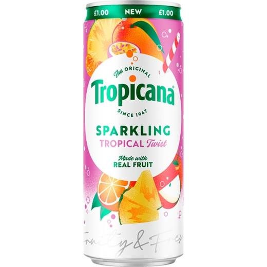 Tropicana Sparkling Tropical Twist Cans £1 P/M