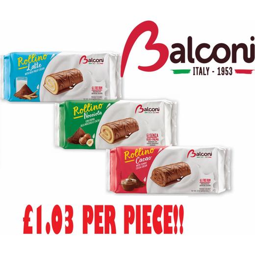 Balconi Rollino Deal- 1X Choc, 1X Hazelnut, 1X Rollino Latte