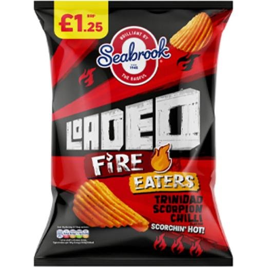Seabrook Loaded Fire Eaters Trinidad Scorpion Chilli Flav. £1.25 P/M