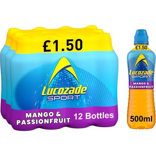 Lucozade Sport Mango & Passion Bottle £1.50P/M (820595)