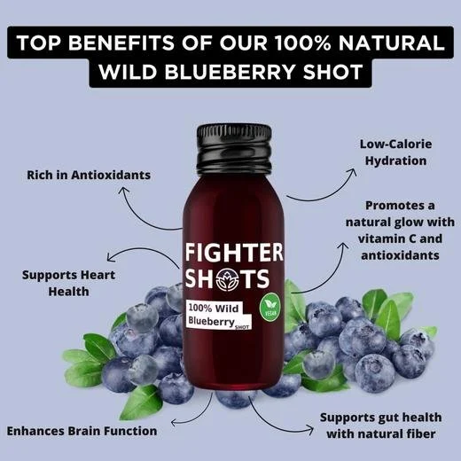 Fighter Shots Wild Blueberry 60Ml 12X