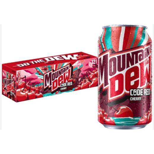 American Mountain Dew Lmtd Edition Code Red Cherry Flavour Cans