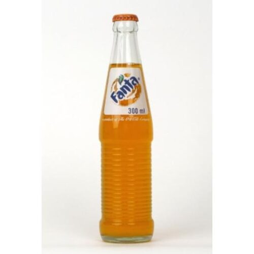 Mexican Fanta Orange Glass Bottles
