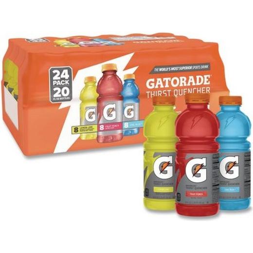 American Gatorade Thirst Quencher Vrty Pck (Lemon Lime, Fruit Punch, Cool Blue) Bottles