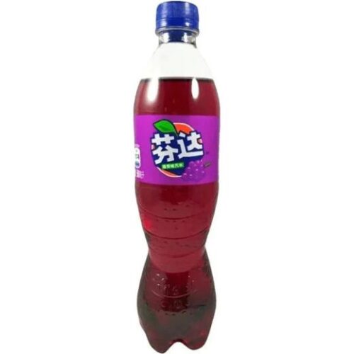 Chinese Fanta Grape Flavoured Soda 500Ml
