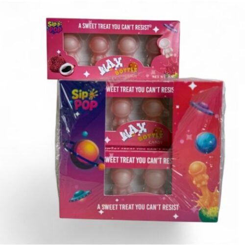 American Sip N Pop Space Man Edition Wax Bottle Candy Lychee (18-Waxcan)