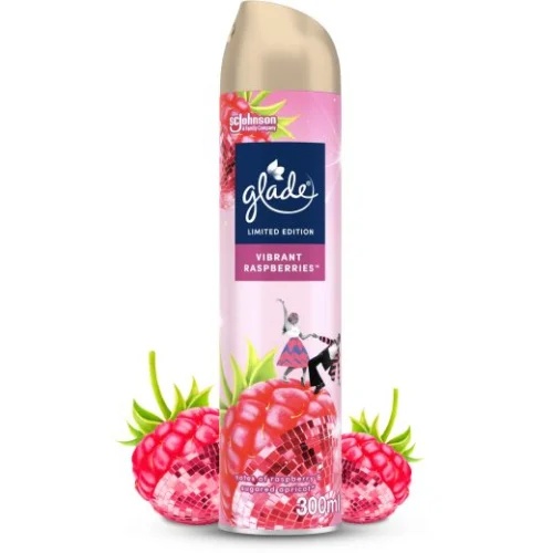 Glade Aerosol Vibrant Raspberries Air Freshner (Gavr)(379618)