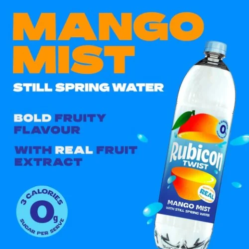 Rubicon Twist Still Mango Flavoured Spring Water Bottles(3494100)