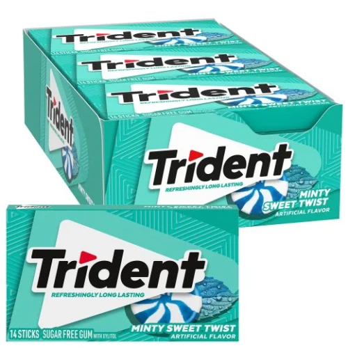 American Trident Minty Sweet Twist Sugar Free Chewing Gum