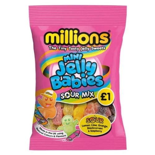 Millions Mini Jelly Baby Sour Mix (3669)