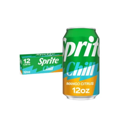 American Sprite Chill Mango Citrus Soda Cans