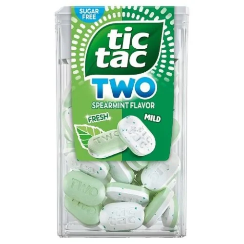 Tic Tac Two Double Layered Spearmint Flavoured Drops Sugar Free